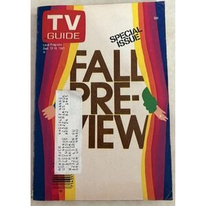 TV Guide September 12-18, 1981 Fall Preview Ohio/PA Area, 33rd Emmys, Ads Pics